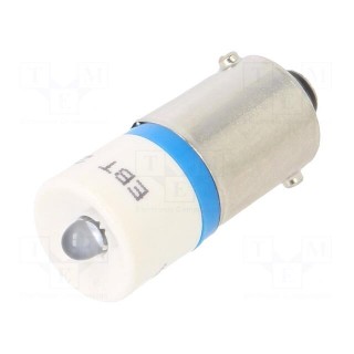 LED lamp | blue | BA9S,T10 | 28VDC | 28VAC | -20÷60°C | Mat: plastic | 3mm