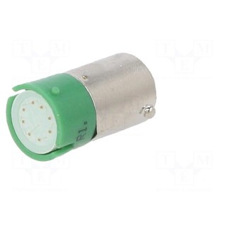 Indicator: LED | BA9S,T10 | green | plastic | 24VDC | -20÷60°C
