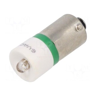 Indicator: LED | BA9S,T10 | green | plastic | 6VDC | -20÷60°C