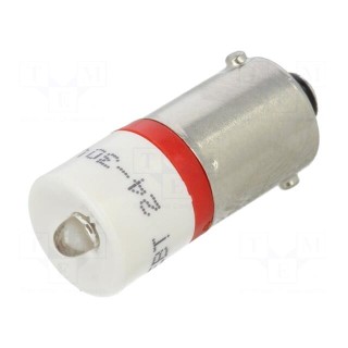 Indicator: LED | BA9S,T10 | red | plastic | 24÷30VDC | -20÷60°C