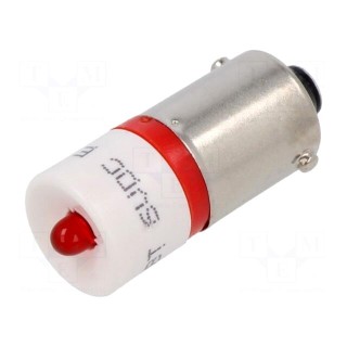 Indicator: LED | BA9S,T10 | red | plastic | 6VDC | -20÷60°C