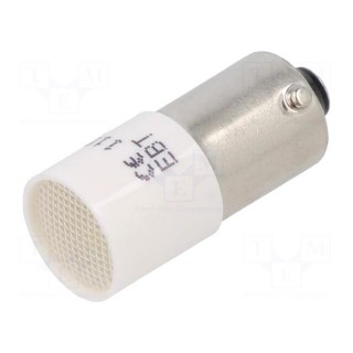 Indicator: LED | BA9S,T10 | white | plastic | 110VAC | 110VDC | -20÷60°C