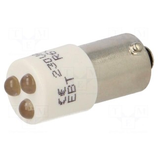 Indicator: LED | BA9S,T10 | white | plastic | 230VAC | -20÷60°C