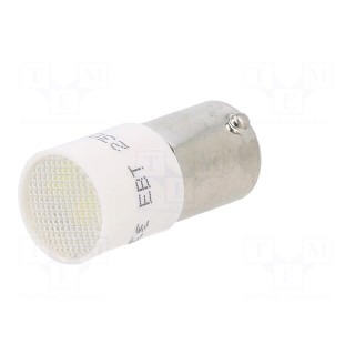 Indicator: LED | BA9S,T10 | white | plastic | 230VAC | 230VDC | -20÷60°C