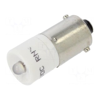 Indicator: LED | BA9S,T10 | white | plastic | 24÷30VDC | -20÷60°C