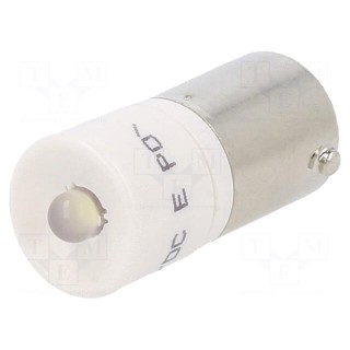 Indicator: LED | BA9S,T10 | white | plastic | 24VAC | 24VDC | -20÷60°C