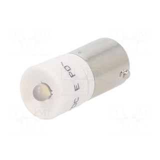 Indicator: LED | BA9S,T10 | white | plastic | 24VAC | 24VDC | -20÷60°C