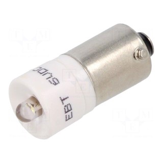 Indicator: LED | BA9S,T10 | white | plastic | 6VDC | -20÷60°C