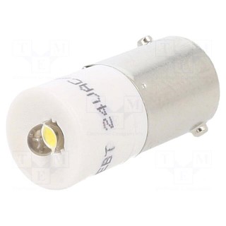 Indicator: LED | BA9S,T10 | white warm | plastic | 24VAC | 24VDC | 3mm