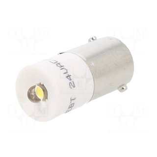Indicator: LED | BA9S,T10 | white warm | plastic | 24VAC | 24VDC | 3mm
