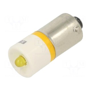 LED lamp | yellow | BA9S,T10 | 6VDC | -20÷60°C | Mat: plastic