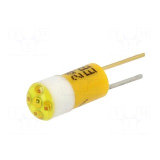 Indicator: LED | BI-PIN | yellow | plastic | 24VDC | Leads: 2pin | 4.5mm
