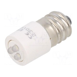 Indicator: LED | E14 | white | plastic | 230VAC | 230VDC | -20÷60°C