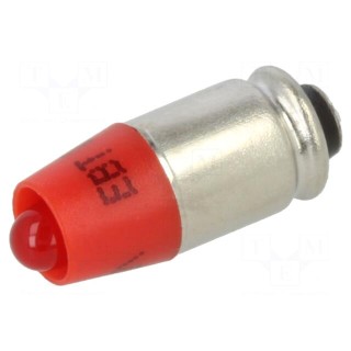LED lamp | red | S5,7s,T1-3/4 | 24VDC | 24VAC | -20÷60°C | Mat: plastic