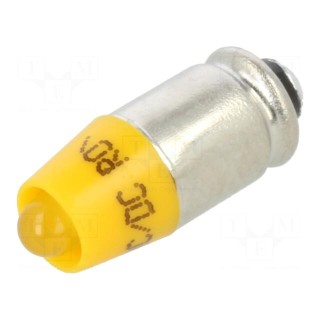 LED lamp | yellow | S5,7s,T1-3/4 | 24VDC | 24VAC | -20÷60°C | 3mm