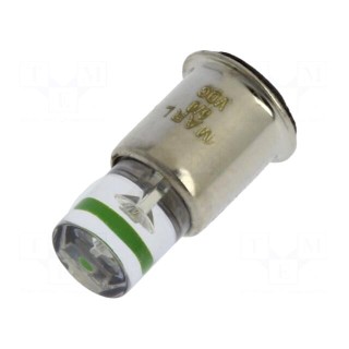 LED lamp | green | SX6s | 5÷6VDC | No.of diodes: 1 | -30÷75°C | 5mm