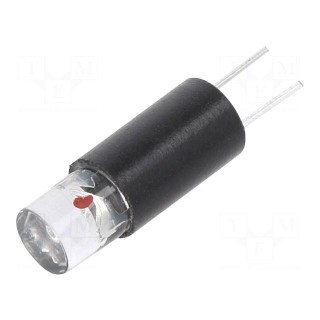 LED lamp | red | 5÷6VDC | No.of diodes: 1 | -30÷75°C | 5mm | Bulb: T1 3/4