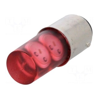LED lamp | red | BA15D | 230VAC