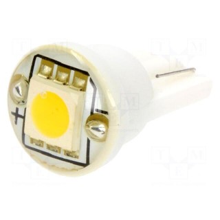 LED lamp | warm white | W2,1x9,5d | Urated: 12VDC | 18lm | 0.24W | 120°