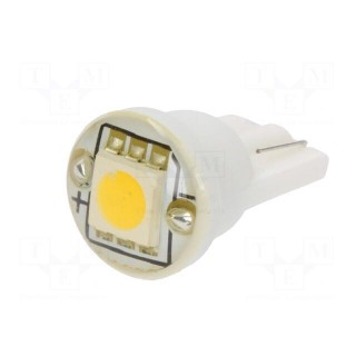LED lamp | warm white | W2,1x9,5d | Urated: 12VDC | 18lm | 0.24W | 120°