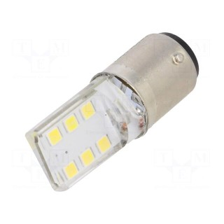 LED lamp | white | BA15D | 230VAC