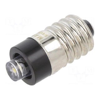 LED lamp | white cold | E10 | 5÷6VDC | No.of diodes: 1 | -30÷75°C | 5mm