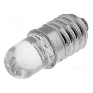 LED lamp | white | E10 | 12VDC | 90mW | 30°