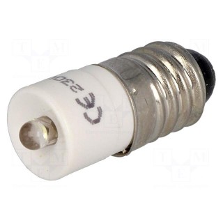 LED lamp | white | E10 | 230VAC | No.of diodes: 1