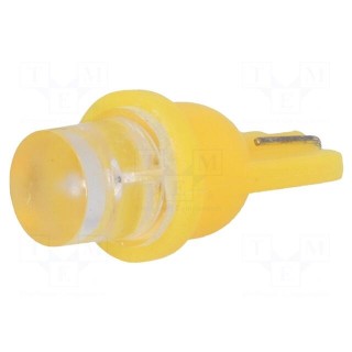 LED lamp | yellow | T08 | Urated: 12VDC | 1lm | No.of diodes: 1 | 0.24W