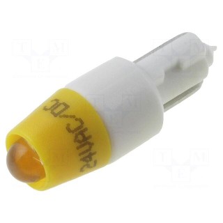 LED lamp | yellow | T5 | 24V | No.of diodes: 1