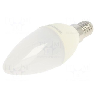 LED lamp | cool white | E14 | 230VAC | 470lm | 5W | 240° | 6500K | CRImin: 80