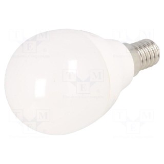 LED lamp | cool white | E14 | 230VAC | 720lm | 8W | 160° | 6400K