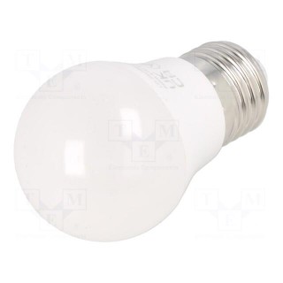 LED lamp | cool white | E27 | 230VAC | 520lm | 6W | 160° | 6400K