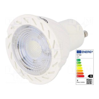 LED lamp | cool white | GU10 | 220/240VAC | 480lm | P: 7W | 38° | 6400K