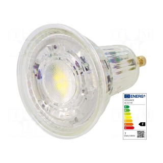 LED lamp | cool white | GU10 | 230VAC | 575lm | P: 6.9W | 36° | 6500K