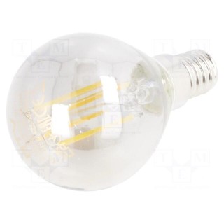 LED lamp | grey | E14 | 230VAC | 4W | 360° | 2700K
