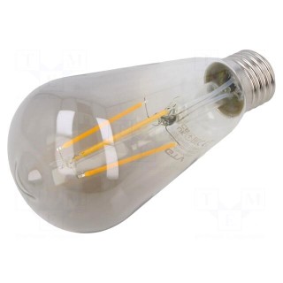 LED lamp | grey | E27 | 230VAC | 600lm | 6W | 360° | 2700K