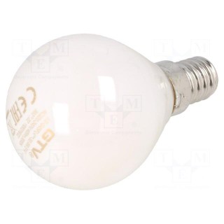 LED lamp | milky | E14 | 230VAC | 420lm | 4W | 360° | 3000K