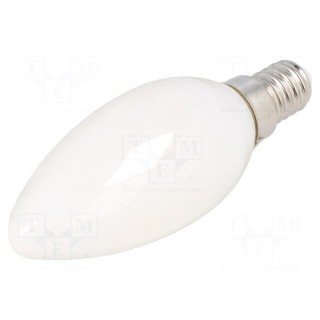 LED lamp | milky | E14 | 230VAC | 420lm | 4W | 360° | 4000K