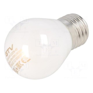 LED lamp | milky | E27 | 230VAC | 200lm | 2W | 360° | 4000K