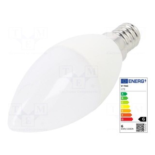 LED lamp | neutral white | E14 | 220/240VAC | 470lm | 5.5W | 200° | 4000K