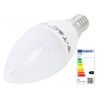 LED lamp | neutral white | E14 | 220/240VAC | 600lm | 7W | 200° | 4000K