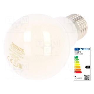 LED lamp | neutral white | E27 | 230VAC | 1055lm | P: 8.5W | 4000K