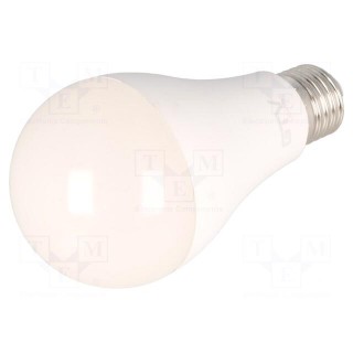LED lamp | neutral white | E27 | 230VAC | 2400lm | 20W | 180° | 3600K