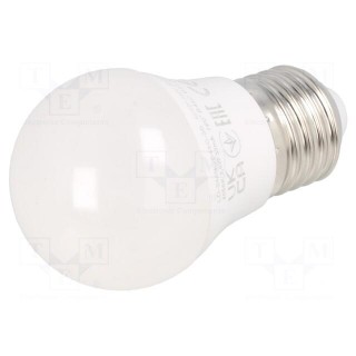 LED lamp | neutral white | E27 | 230VAC | 255lm | 3W | 160° | 4000K