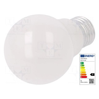 LED lamp | neutral white | E27 | 230VAC | 470lm | P: 5.5W | 4000K