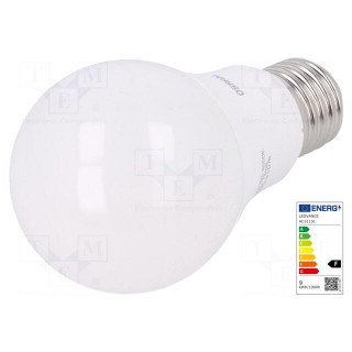 LED lamp | neutral white | E27 | 230VAC | 806lm | P: 9W | 4000K | CRImin: 80