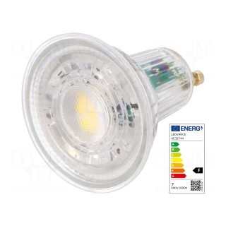 LED lamp | neutral white | GU10 | 230VAC | 575lm | P: 6.9W | 36° | 4000K