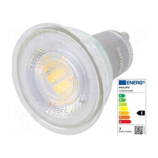 LED lamp | neutral white | GU10 | 230VAC | 730lm | P: 6.7W | 60° | 4000K