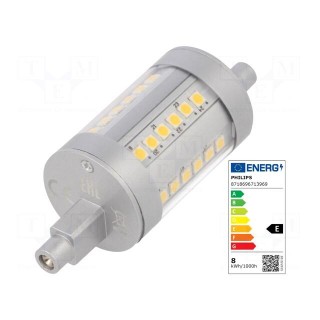 LED lamp | neutral white | R7S | 230VAC | 1000lm | P: 7.5W | 4000K